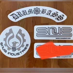 Rare Snug Industries decals logos stickers Illig Rave punk hot topic drum bass